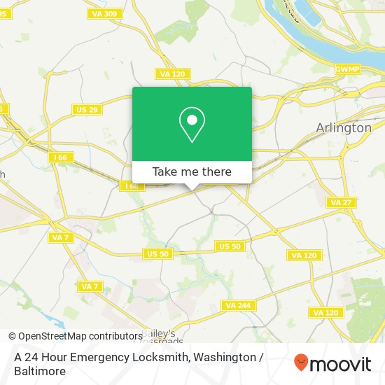 Mapa de A 24 Hour Emergency Locksmith