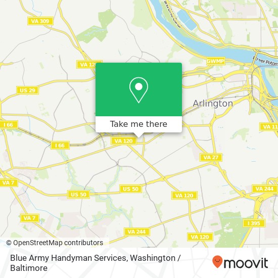 Mapa de Blue Army Handyman Services