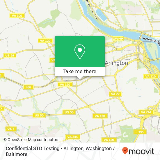 Mapa de Confidential STD Testing - Arlington