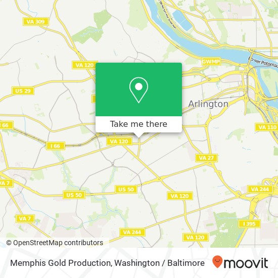 Memphis Gold Production map
