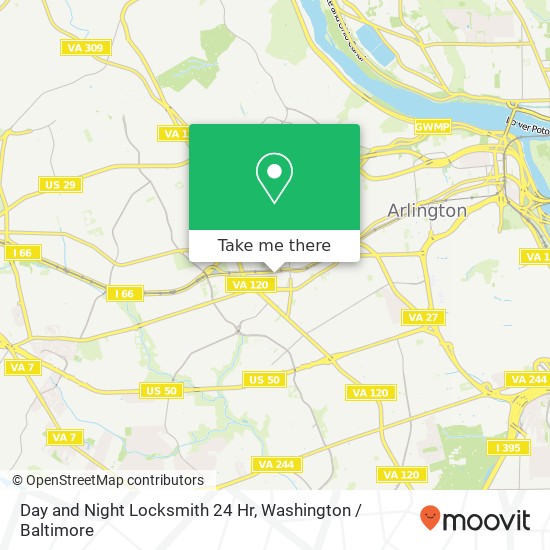 Day and Night Locksmith 24 Hr map