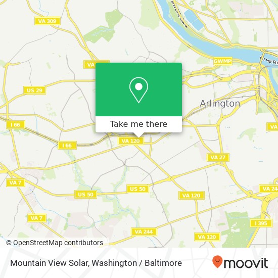 Mapa de Mountain View Solar