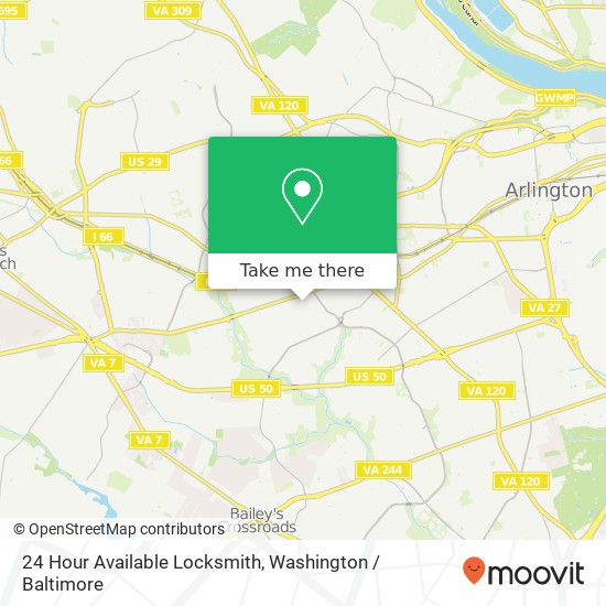 Mapa de 24 Hour Available Locksmith