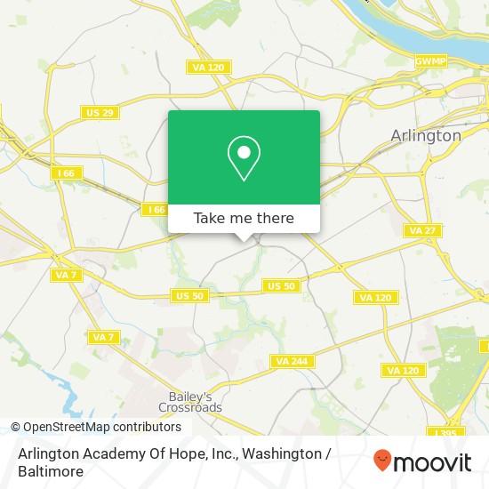 Mapa de Arlington Academy Of Hope, Inc.