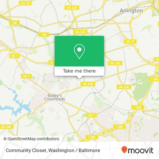 Community Closet map