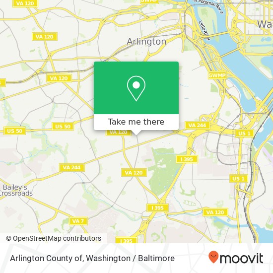 Mapa de Arlington County of