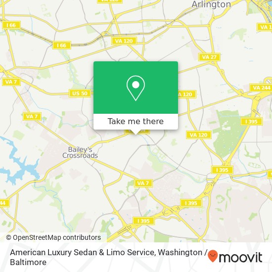 American Luxury Sedan & Limo Service map