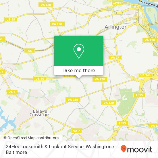 24Hrs Locksmith & Lockout Service map