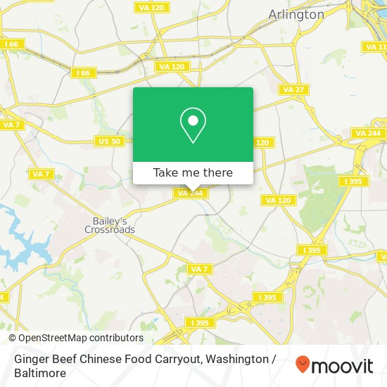Ginger Beef Chinese Food Carryout map