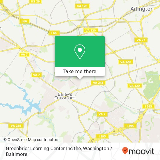 Mapa de Greenbrier Learning Center Inc the