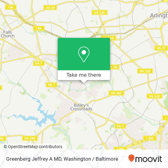 Greenberg Jeffrey A MD map