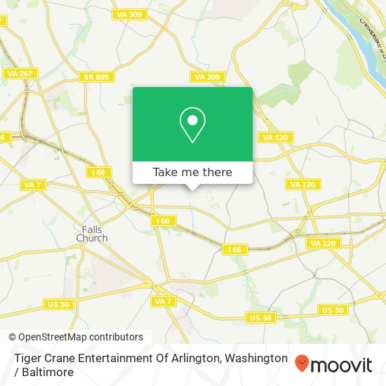 Mapa de Tiger Crane Entertainment Of Arlington