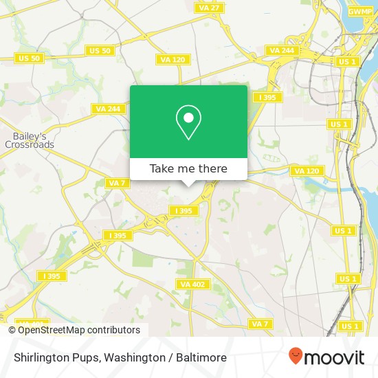 Shirlington Pups map