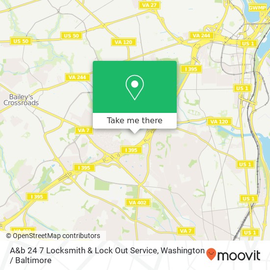 Mapa de A&b 24 7 Locksmith & Lock Out Service