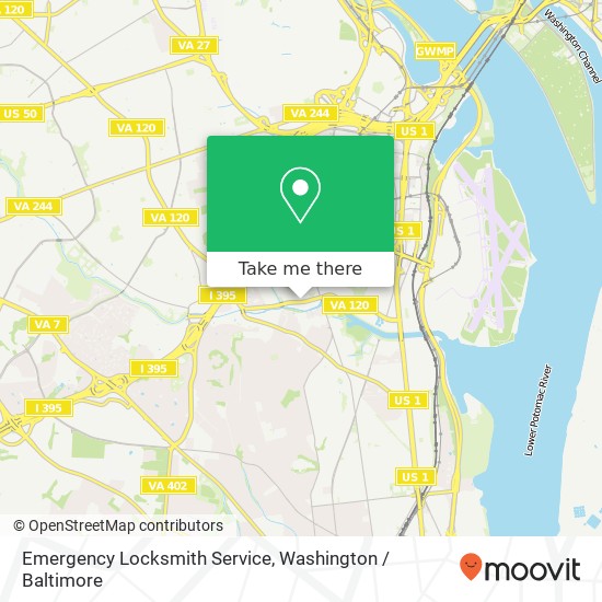 Emergency Locksmith Service map