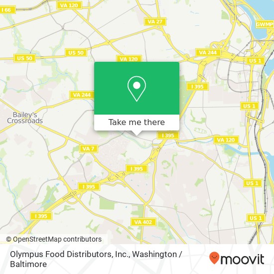 Mapa de Olympus Food Distributors, Inc.