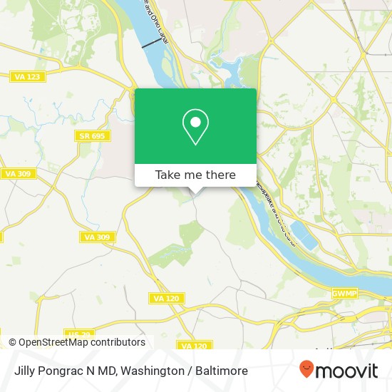 Jilly Pongrac N MD map