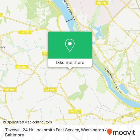 Mapa de Tazewell 24 Hr Locksmith Fast Service