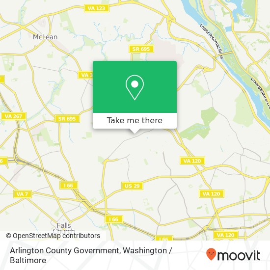 Arlington County Government map