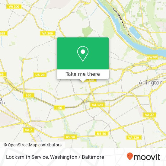 Mapa de Locksmith Service