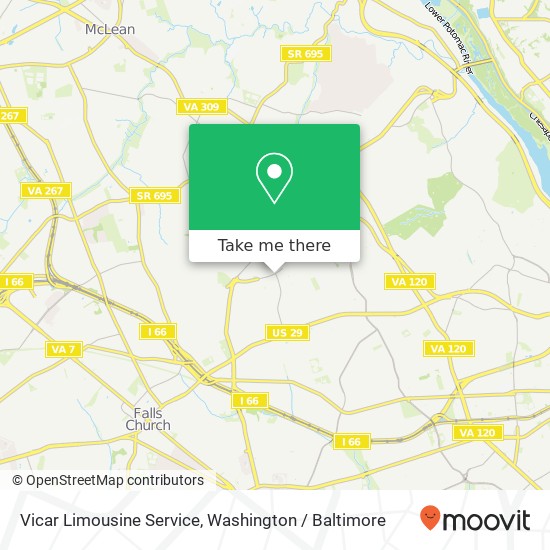 Mapa de Vicar Limousine Service