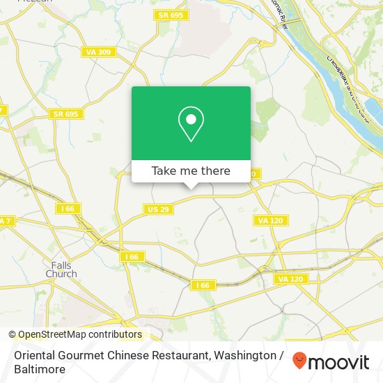 Mapa de Oriental Gourmet Chinese Restaurant