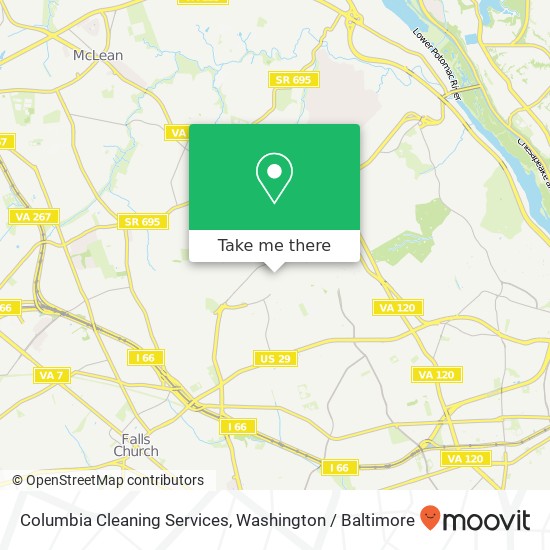 Mapa de Columbia Cleaning Services