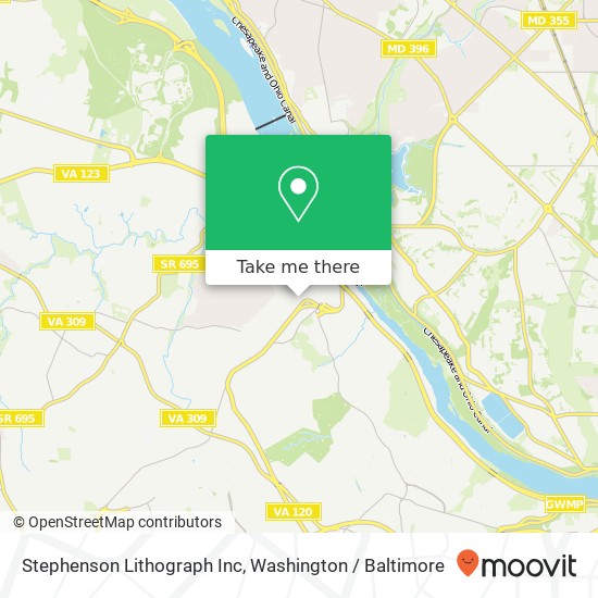 Mapa de Stephenson Lithograph Inc