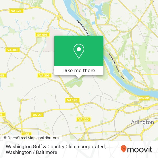 Mapa de Washington Golf & Country Club Incorporated