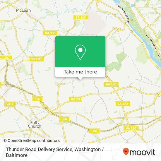 Mapa de Thunder Road Delivery Service