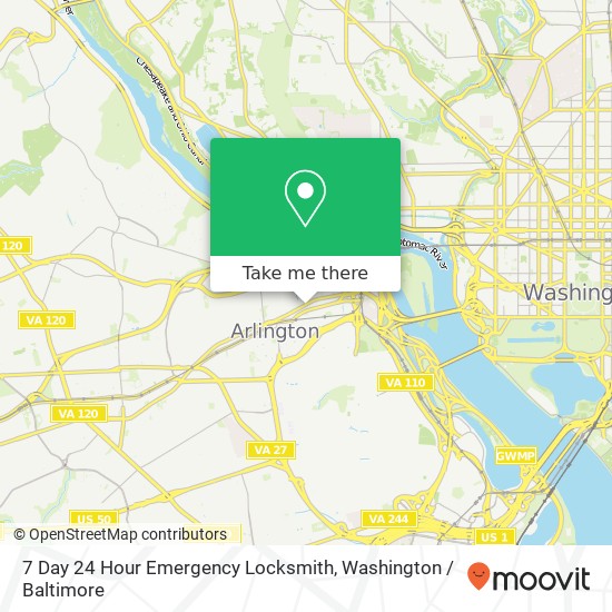 Mapa de 7 Day 24 Hour Emergency Locksmith