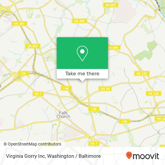 Mapa de Virginia Gorry Inc