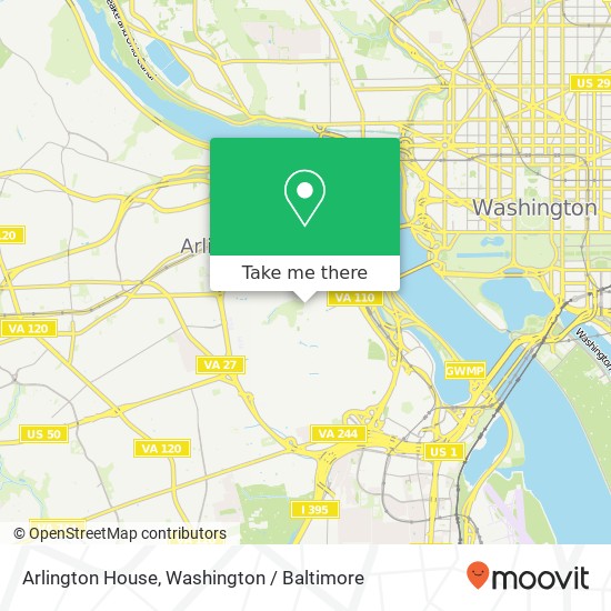 Arlington House map