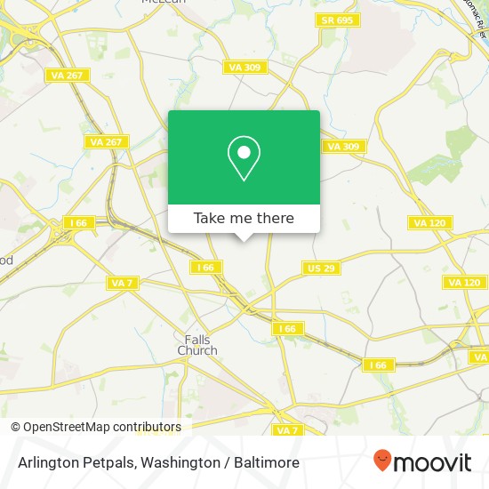 Mapa de Arlington Petpals