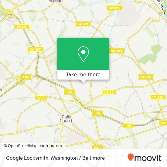 Google Locksmith map