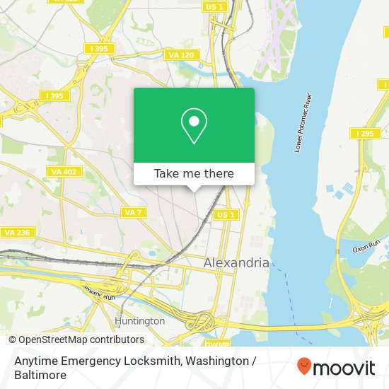 Mapa de Anytime Emergency Locksmith