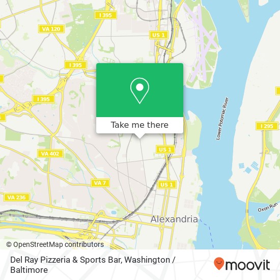 Mapa de Del Ray Pizzeria & Sports Bar