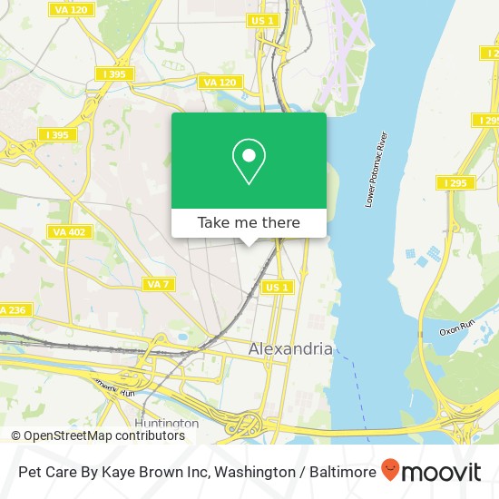 Pet Care By Kaye Brown Inc map
