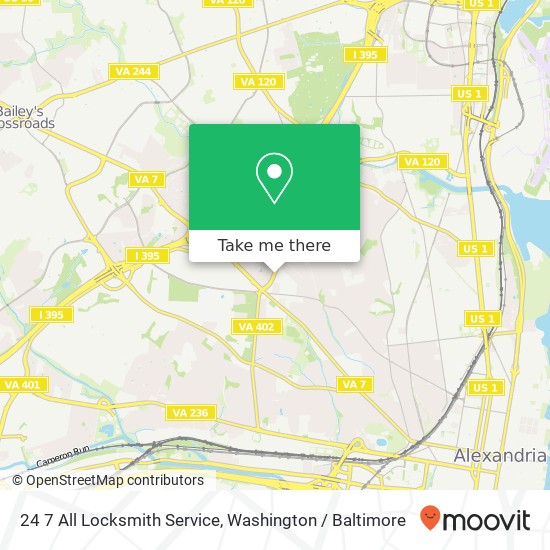 24 7 All Locksmith Service map