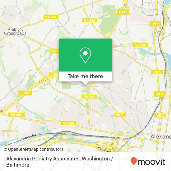 Alexandria Podiatry Associates map