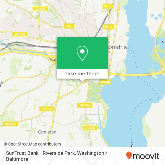 Mapa de SunTrust Bank - Riverside Park