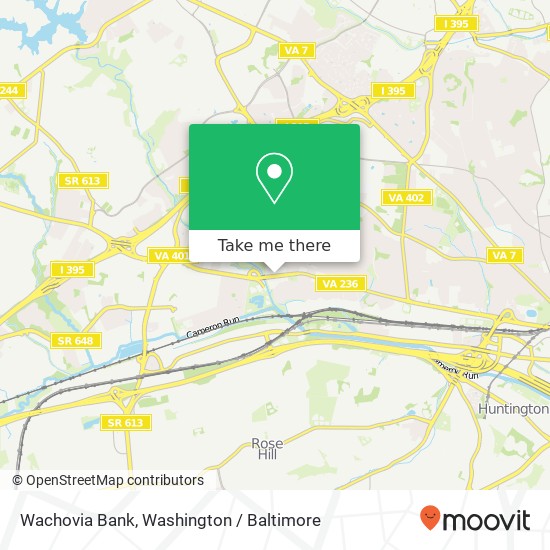 Wachovia Bank map