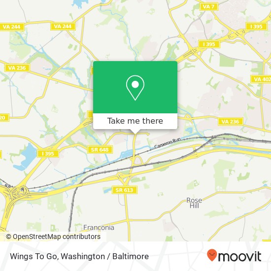 Wings To Go map