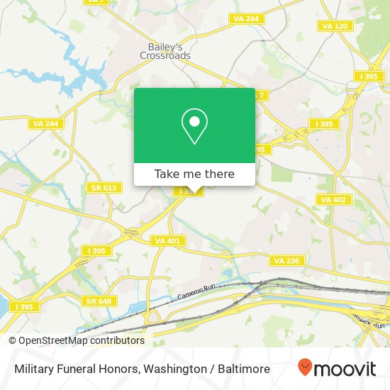 Military Funeral Honors map