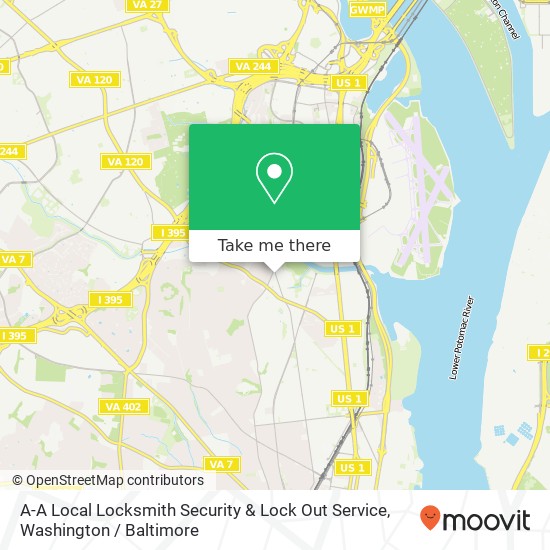 A-A Local Locksmith Security & Lock Out Service map