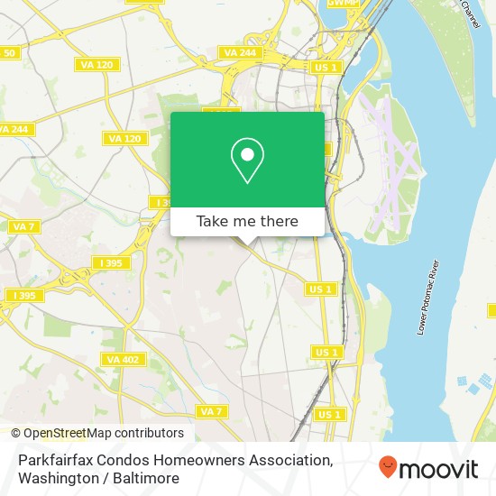 Parkfairfax Condos Homeowners Association map