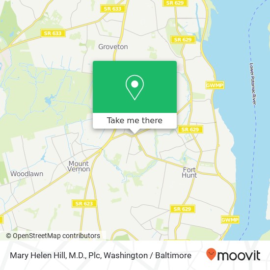 Mapa de Mary Helen Hill, M.D., Plc