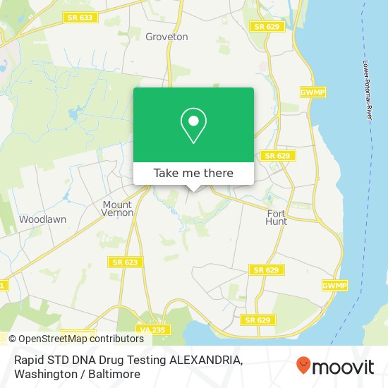 Mapa de Rapid STD DNA Drug Testing ALEXANDRIA