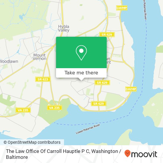The Law Office Of Carroll Hauptle P C map