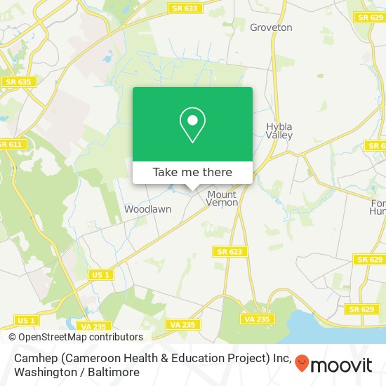 Mapa de Camhep (Cameroon Health & Education Project) Inc